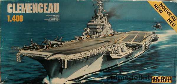 Heller 1/400 Clemenceau French Aircraft Carrier, 81010 plastic model kit